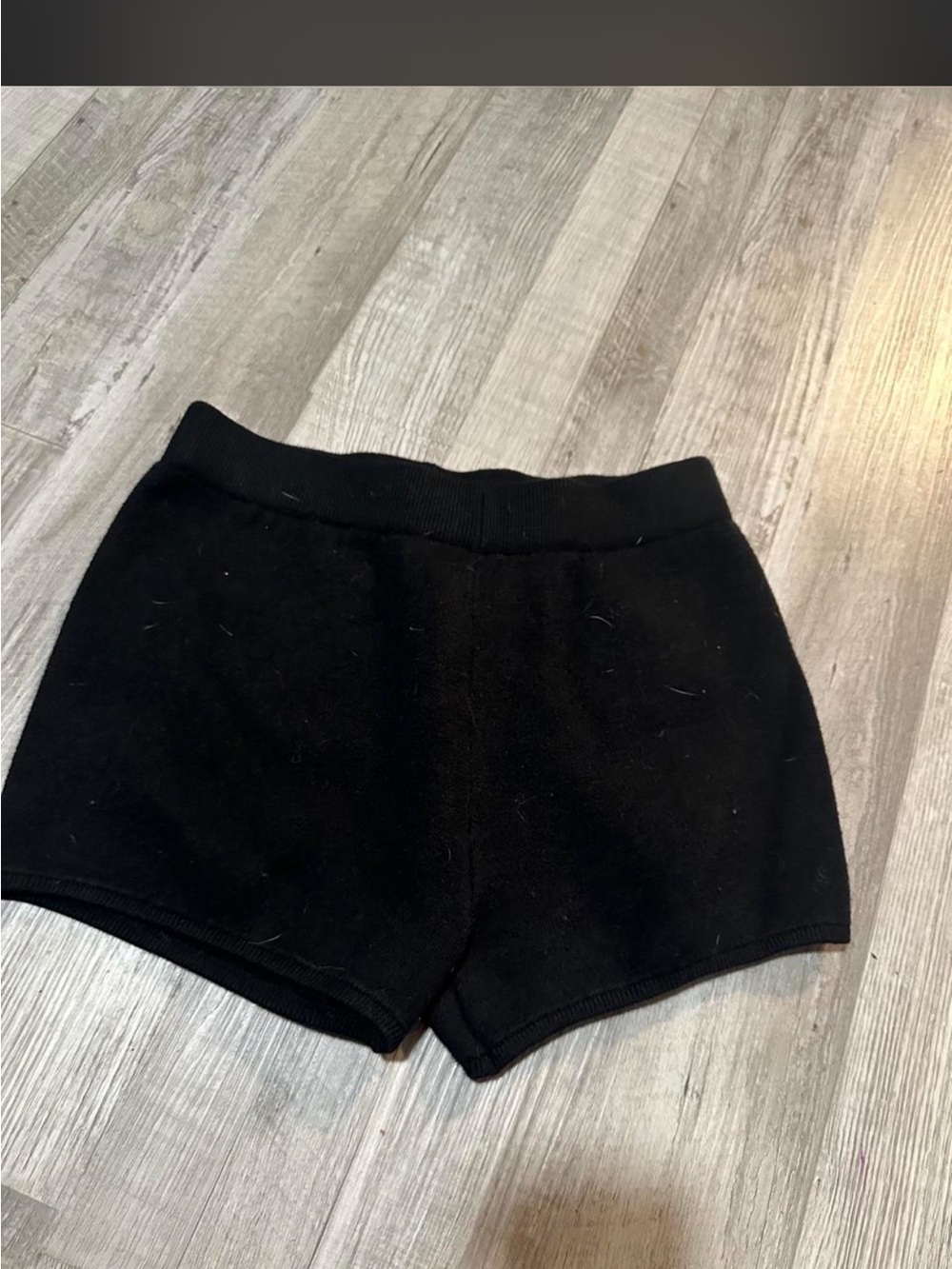 Black Women's Knit Shorts and jacket